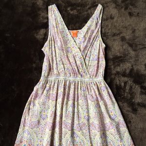 Silk summer wrap top dress, elastic waist